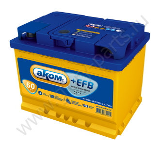 Аккумулятор АКОМ +EFB 60 А/ч обратная R+ EN 560A 242x175x190 6CT-60.0 EFB
